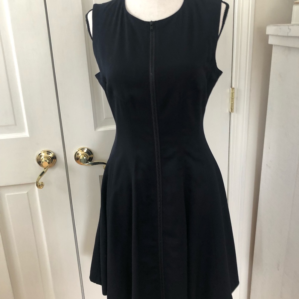 Theory zip-front dress. Navy, size 6